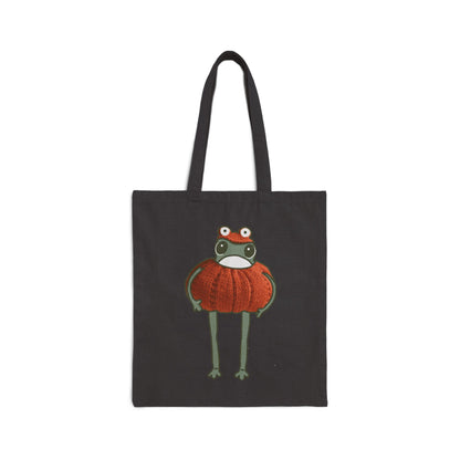 Pumpkin Frog Cotton Tote Bag