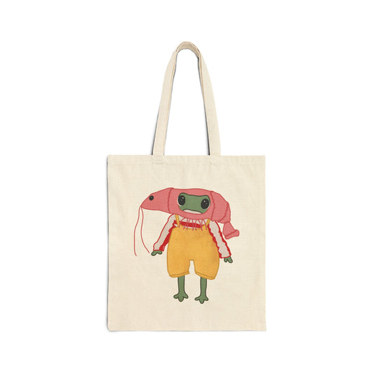 Shrimp Frog Cotton Tote Bag